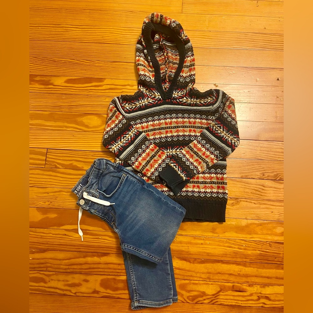 Boys Sweater & Jeans Bundle Hoodie Small 6/7 - Picture 8 of 9